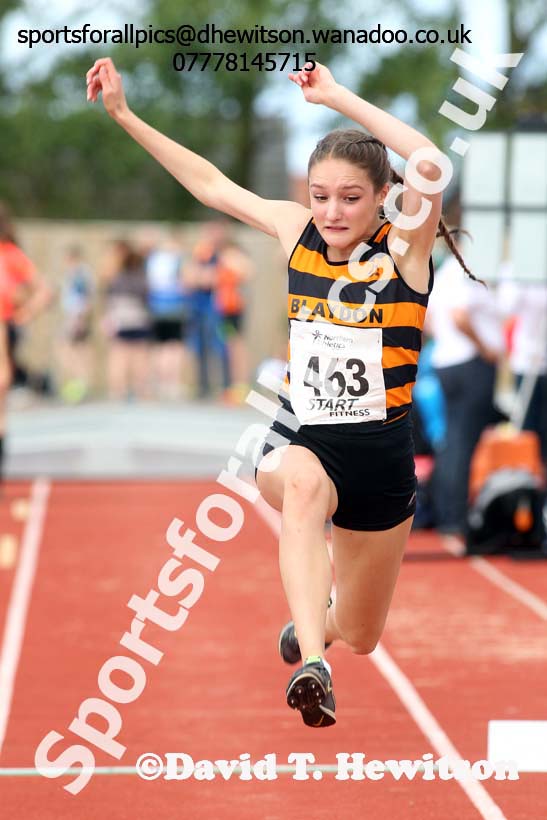 Womens under-17s triple jump, Northern Under-13s, U-15s and 17s Championships. Photo: David T. Hewitson/Sports for All Pics